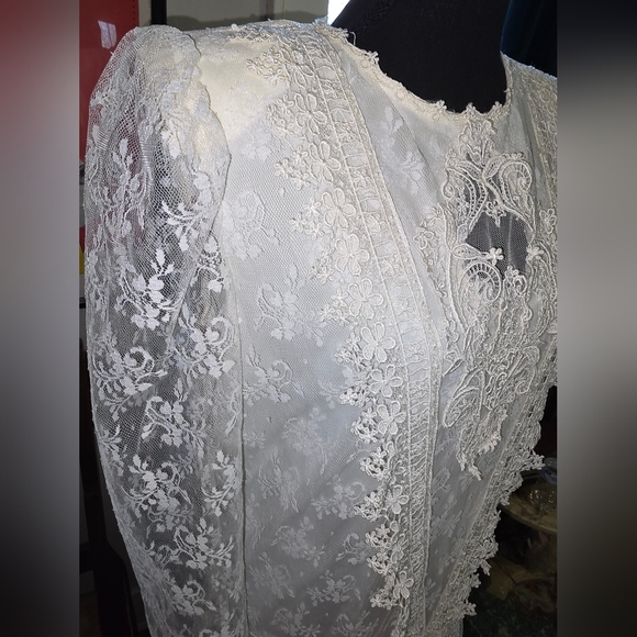 VINTAGE JESSICA MCCLINTOCK LACE WEDDING DRESS SZ 9/10. - Picture 13 of 14